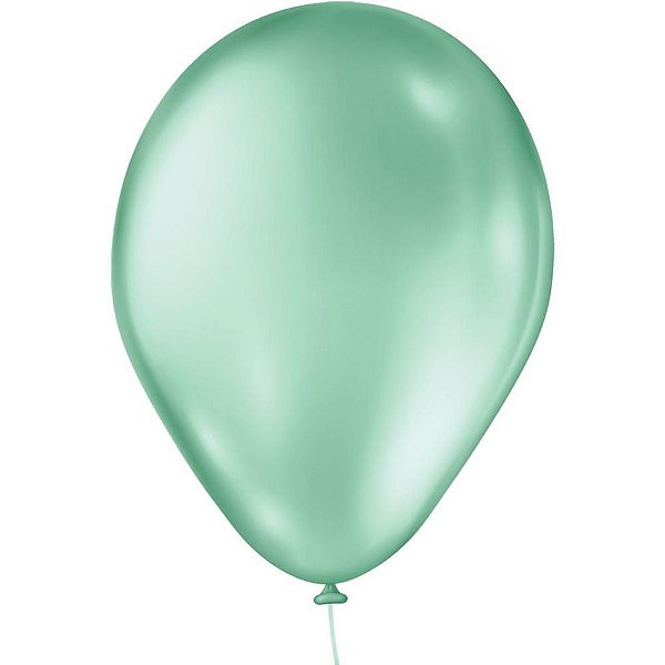 Balão Pérolado N070 T Pastel Verde Menta PCT com 25