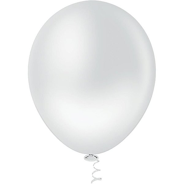 Balão Redondo N050 Branco PIC PIC - Pacote com 50