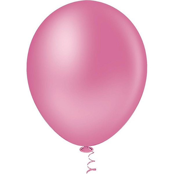 Balão Redondo N050 Rosa Forte Pacote com 50 Unidades