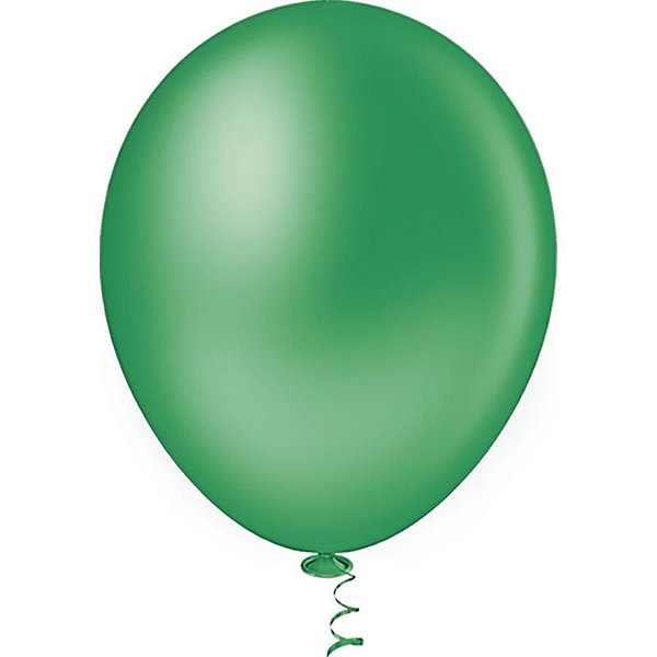 Balão Redondo N050 Verde Pacote com 50