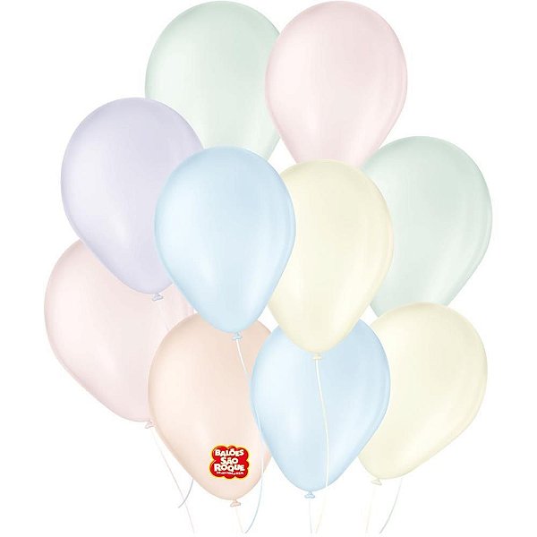 Balão Redondo Nº07 CANDY Colors Sortido Pacote com 25 Unidades