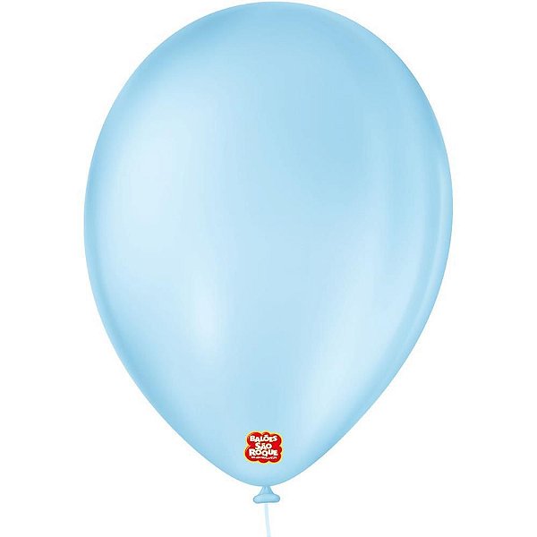 Balão Redondo N09 Azul BABY Pacote com 50