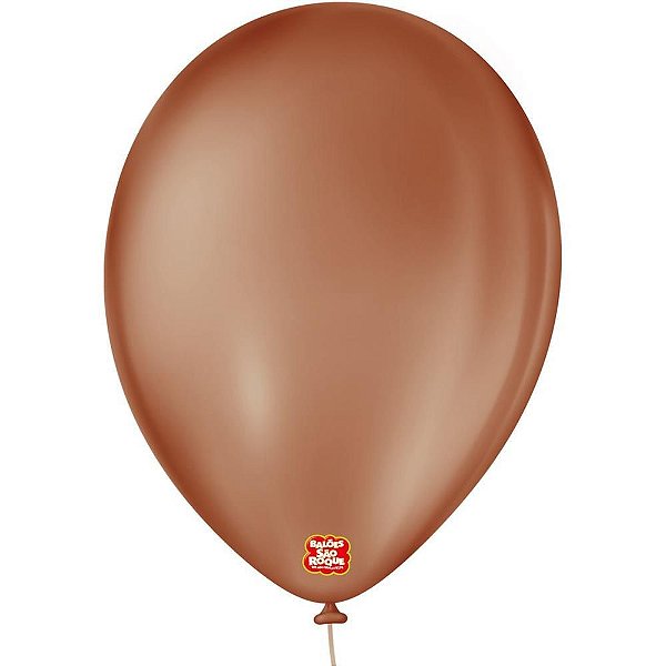 Balão Redondo N09 Café Brasil - Pacote com 50 Unidades