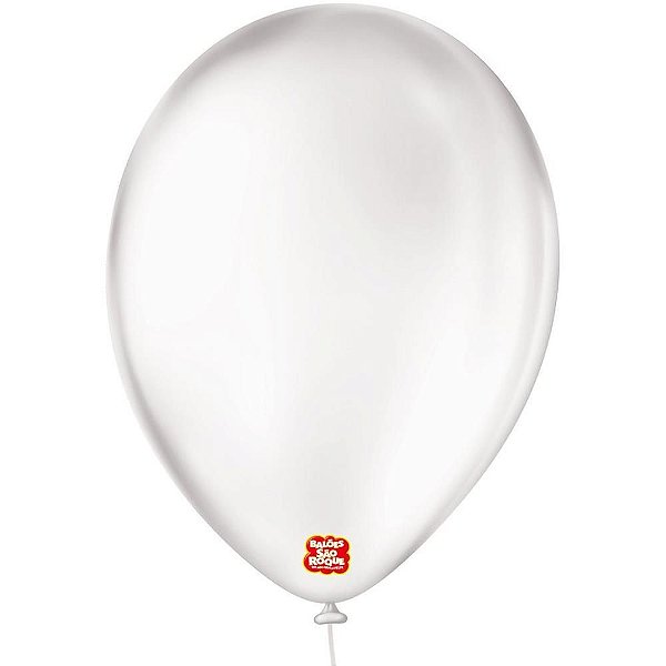 Balão Redondo N09 Cristal - Pacote com 50 Unidades