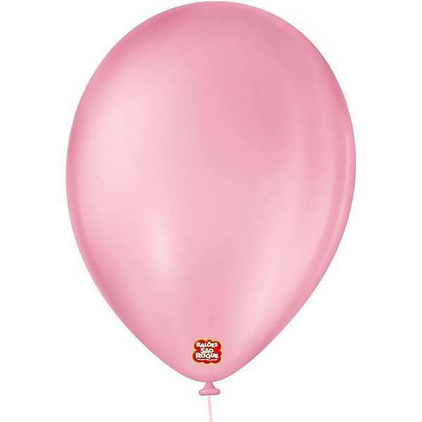 Balão Redondo N09 Rosa Tutti Frutti Pacote com 50
