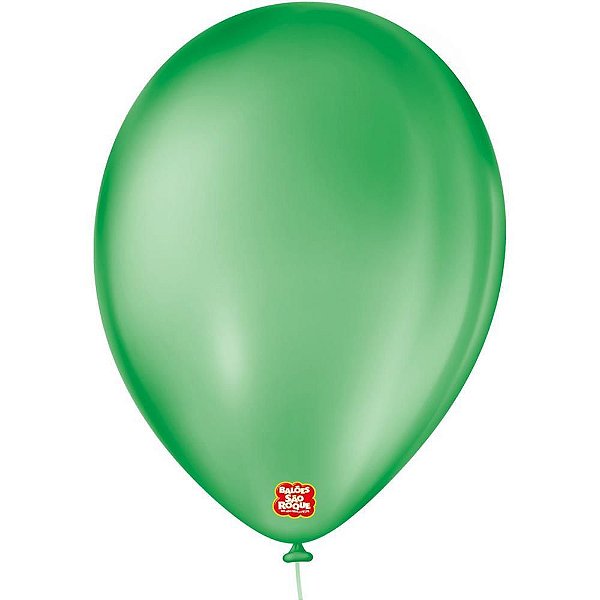Balão Redondo N09 Verde Bandeira - Pacote com 50 Unidades