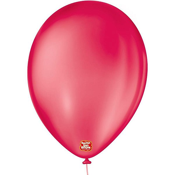 Balão Redondo Nº 09 Vermelho Rubi Pacote com 50 Unidades