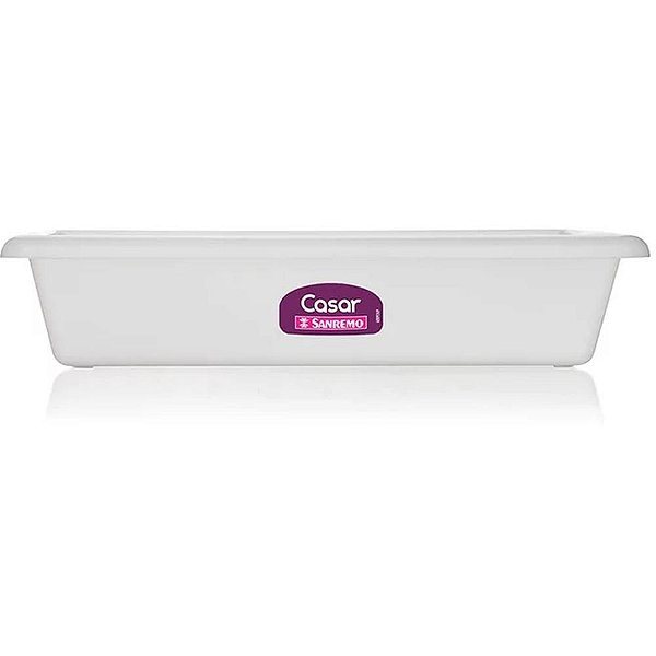 Bandeja Plástica Alimentos Branca G 58CM