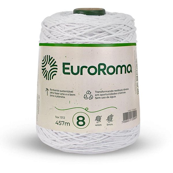 Barbante Colorido 600G 4/8 Fios 457M Branco