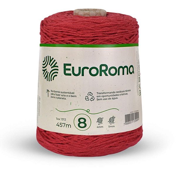 Barbante Colorido 600G 4/8 Fios 457M Vermelho
