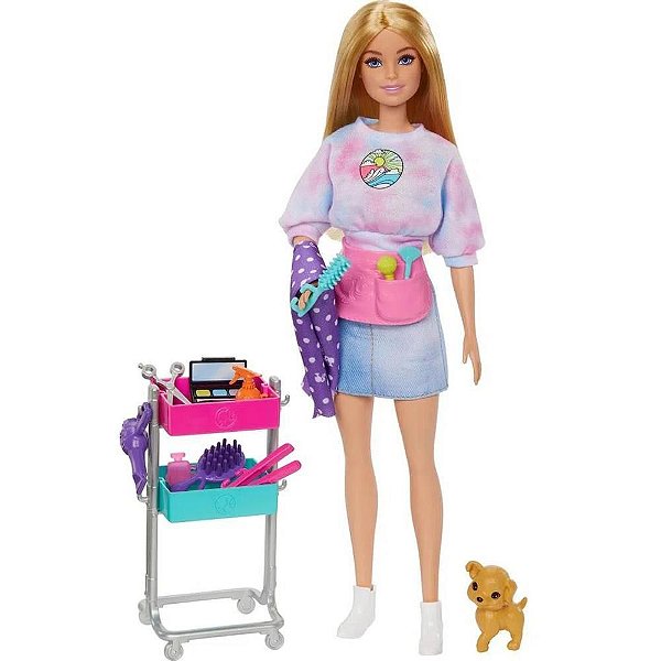 Barbie Family Conjunto Malibu Cabeleireira