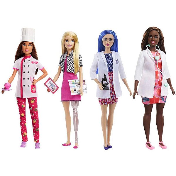Barbie Profissões Boneca com Roupas e Acessórios Temáticos Unitário