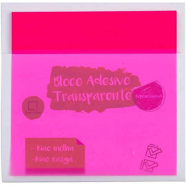 Bloco de Recado Autoadesivo Maxprint Clearnote 76X76MM 50 Folhas