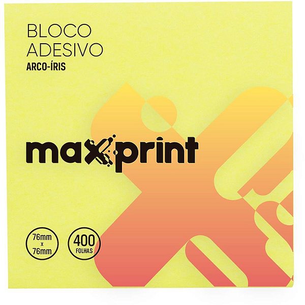 Bloco de Recado Autoadesivo 76X76MM 7 Cores Neon - 400 Folhas