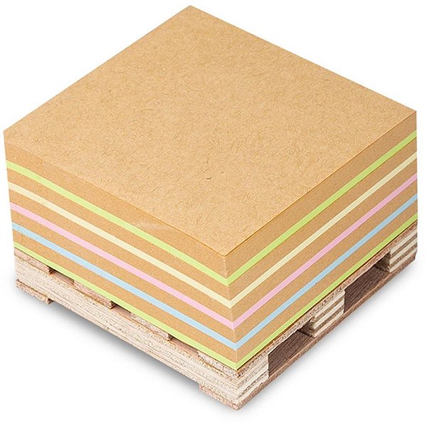 Bloco de Recado Autoadesivo 76X76MM KRAFT Colors 400  Folhas