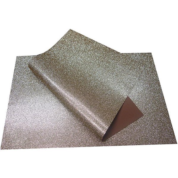 Placa em EVA com Glíter 40X60CM Ouro Velho Pacote com 5