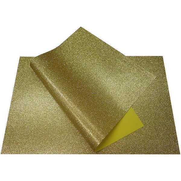 Placa em EVA com Glíter 40X60CM Ouro Pacote com 05