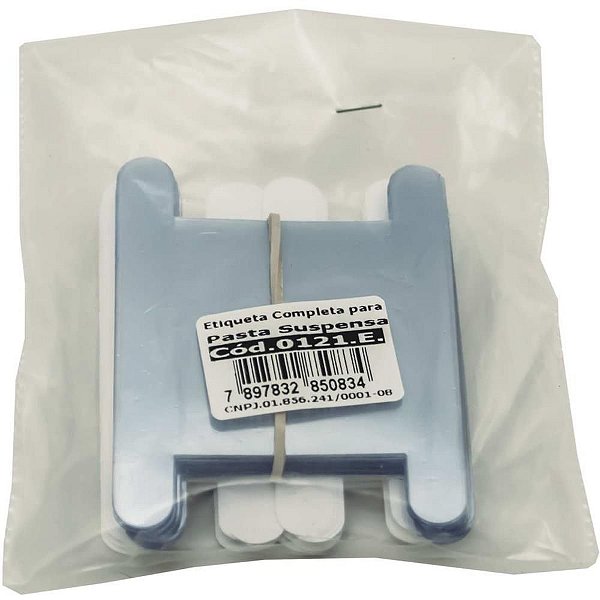 Visor para Pasta Suspensa com Etiqueta Branca - Pacote com 50 Unidades
