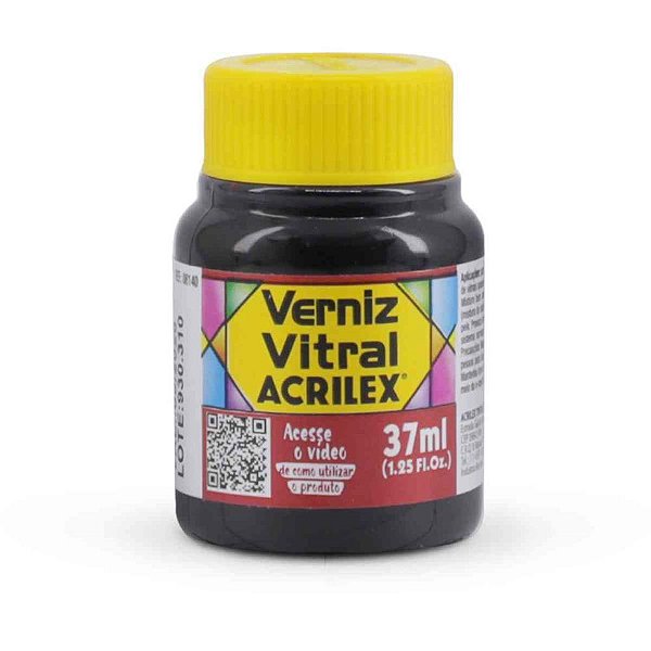 Verniz Vitral Vermelho Fogo 37ML - Caixa com 06 Unidades