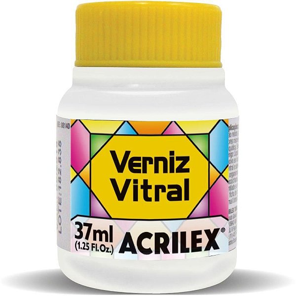 Verniz Vitral Incolor 37ML Caixa com 06