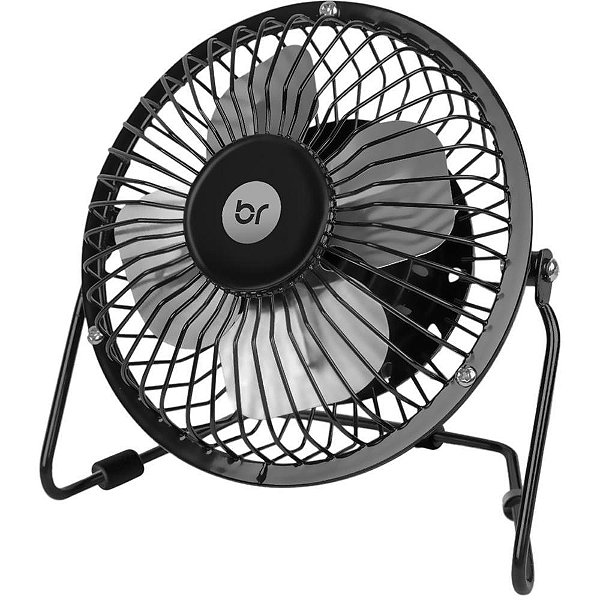 Ventilador USB Silencioso Preto com Ajuste 360º