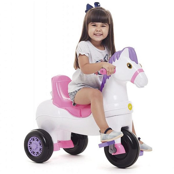 Veículo para Bebê Poto Calesita 2EM1 Rosa com Som