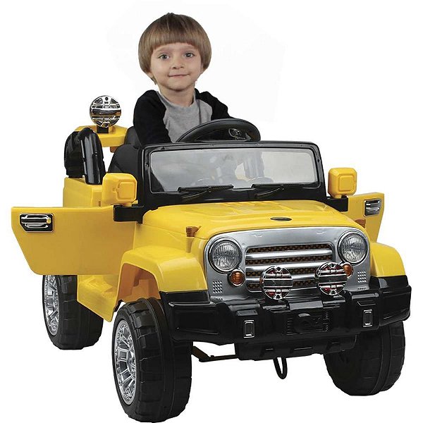 Veículo Elétrico Jipe com Controle Amarelo 12V