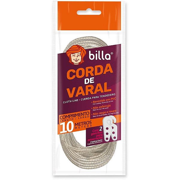 Varal Corda de AÇO com PVC 10M
