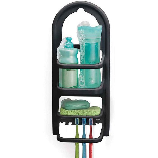 Utensílios para Banheiro Porta SHAMPOO/PRATELEIRA Preto