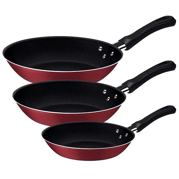Utensílio Doméstico Jogo Frigideira Caribe 3PC VM