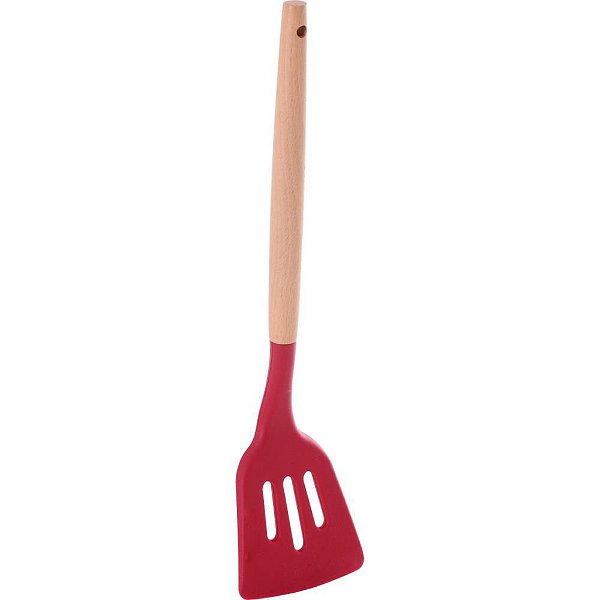 Utensílio Doméstico Espátula Silicone com Furos 32X8C