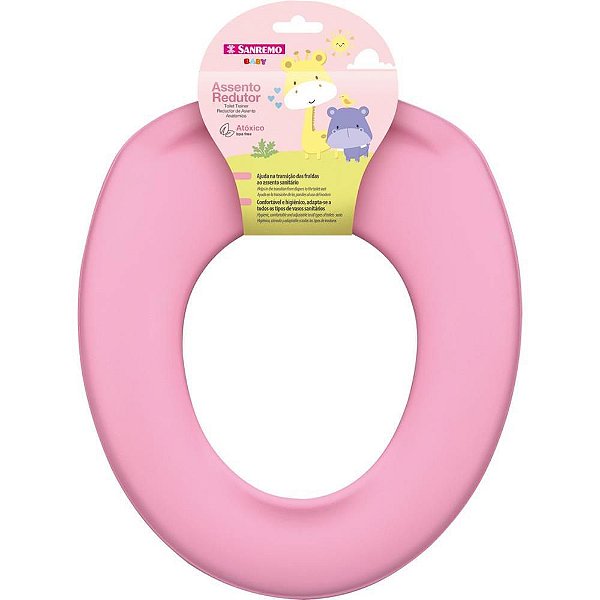 Troninho e Redutor de Assento Rosa Resistente e Durável