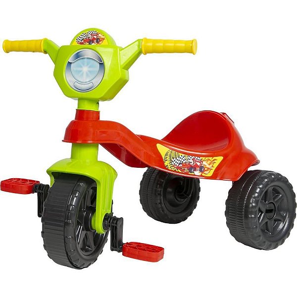 Triciclo Kemotoca Corrida Vermelho e Verde