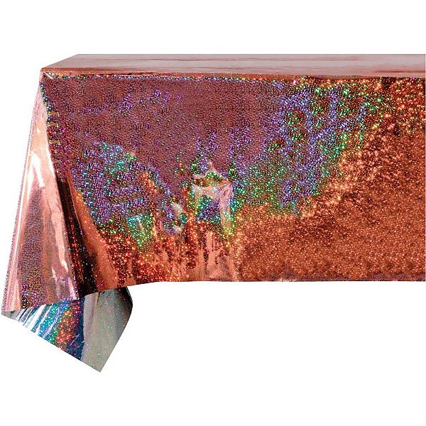 Toalha Plástica Rose GOLD Metalizada 137X274CM