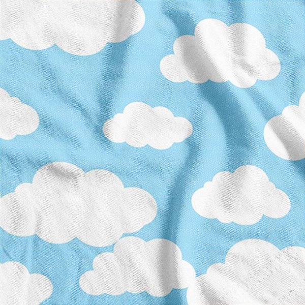 TNT Estampado Nuvem BABY Azul 1,40M 40G - Rolo com 25 Metros