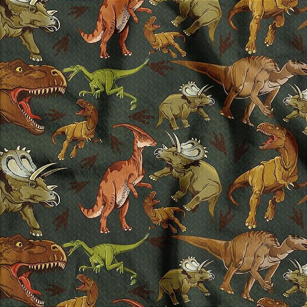 TNT Estampado Dinossauro 1,40M 40G - Rolo com 25 Metros