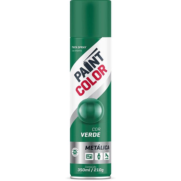 Tinta SPRAY Paintcolor 350ML Metálica Verde