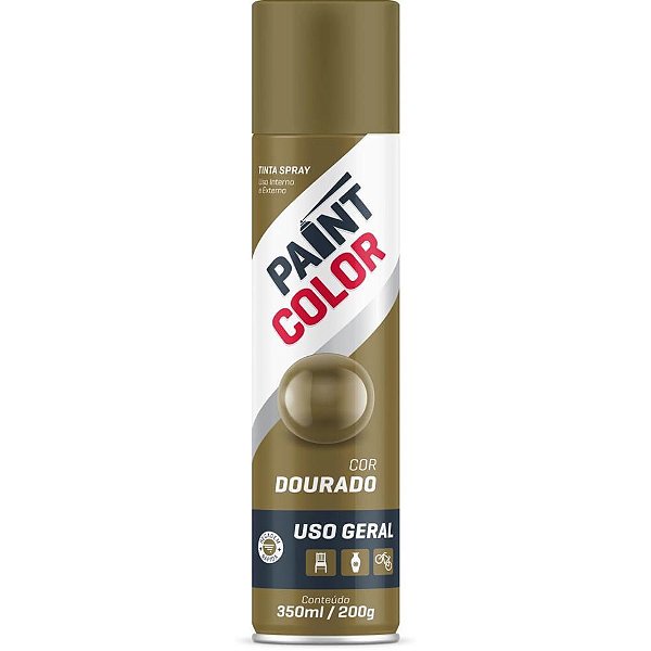 Tinta SPRAY Paintcolor 350ML Dourado 200G