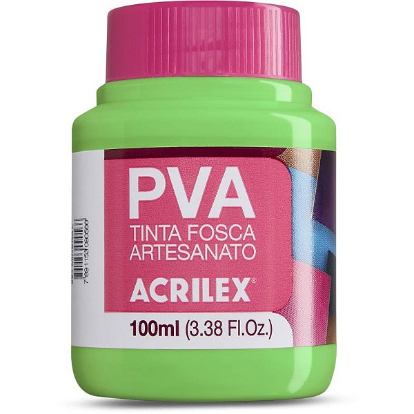 Tinta PVA 100ML Verde Folha PCT com 06