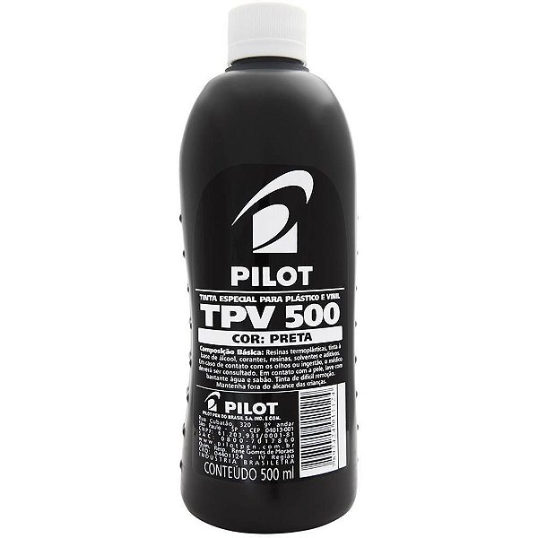 Tinta Plástico e Vinil TPV Preta 500ML