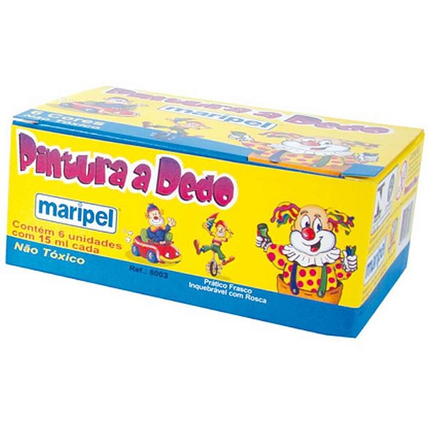 Tinta Pintura a Dedo 06 Cores 15ML