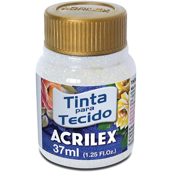 Tinta para Tecido Glíter 37ML Cristal