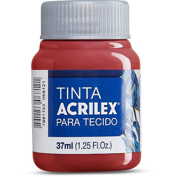 Tinta para Tecido Fosca 37ML Vermelho Profundo