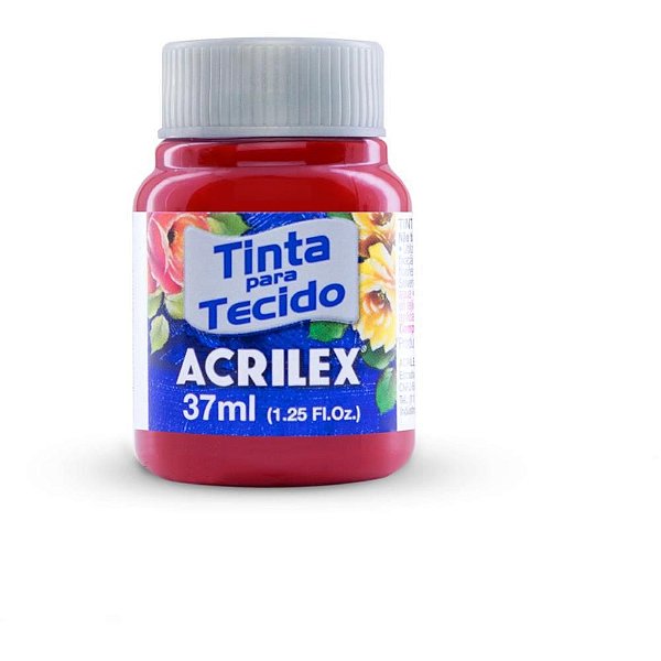 Tinta para Tecido Fosca 37ML Vermelho Escarlate