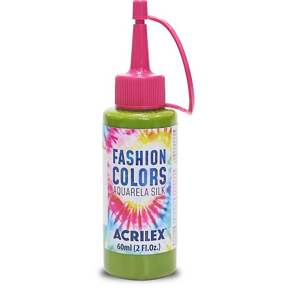 Tinta para Tecido Aquarela SILK 60ML Verde Musgo CX com 06