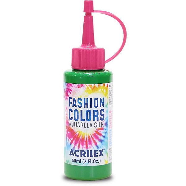 Tinta para Tecido Aquarela SILK 60ML Verde Bande CX com 06
