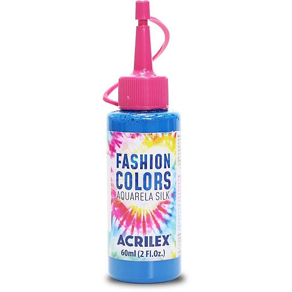 Tinta para Tecido Aquarela SILK 60ML Azul Celest CX com 06