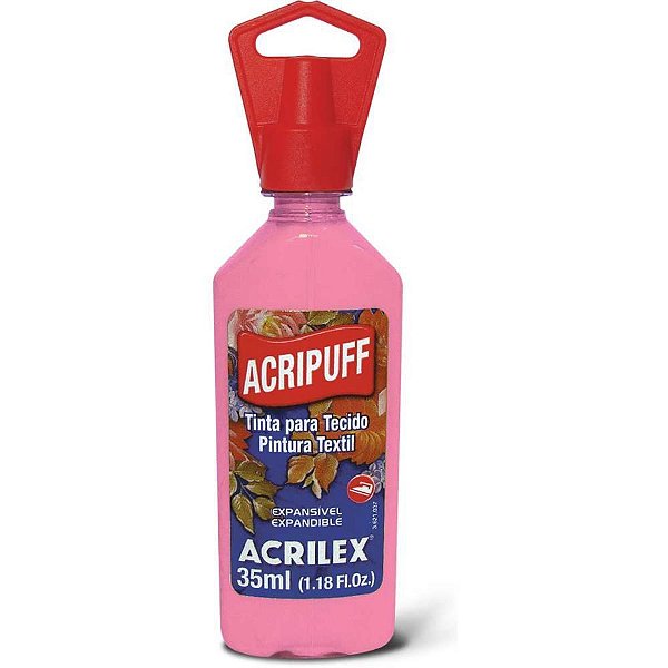 Tinta para Tecido Acripuff 35ML Rosa PCT com 06