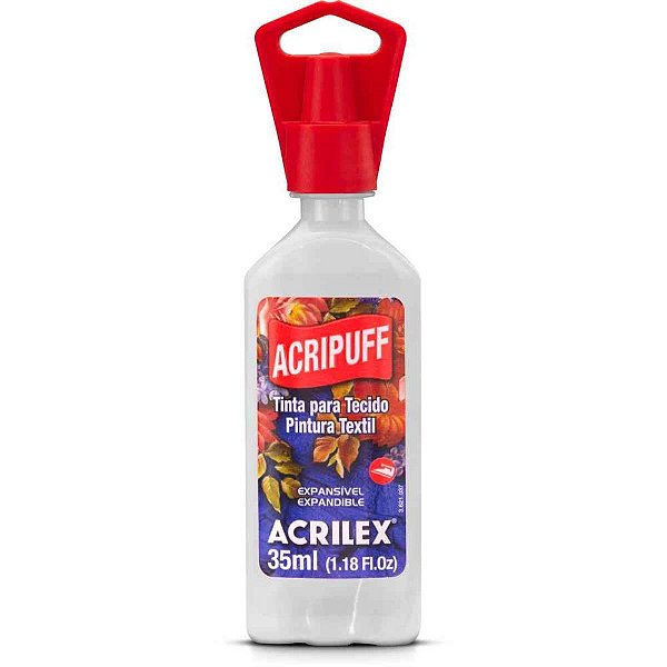 Tinta para Tecido Acripuff 35ML Branco Pacote com 6
