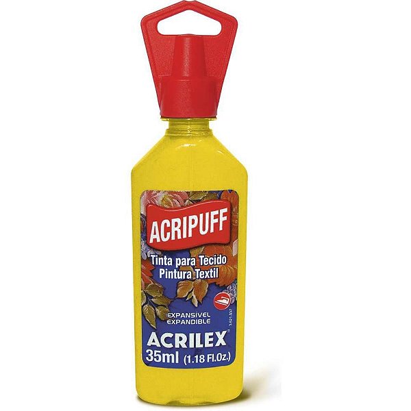 Tinta para Tecido Acripuff 35ML Amarelo Ouro PCT com 06